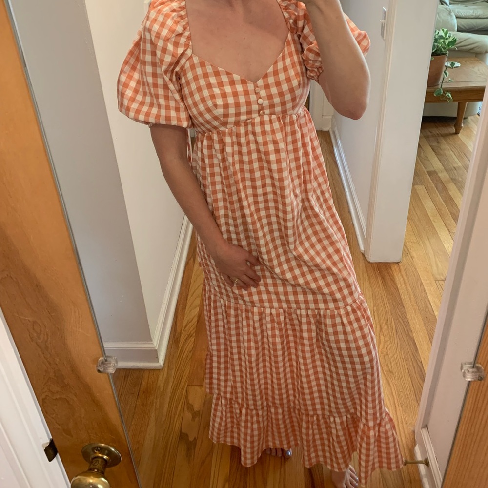 ASOS checkered maxi dress